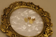 Náušnice- žlté zlato-hladký povrch-žlté zlato-puzetky-14 karátov