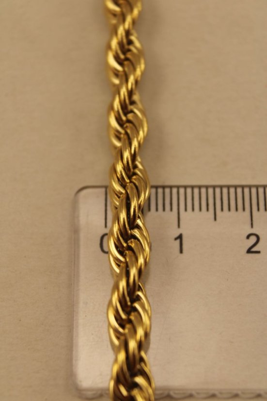 Retiazka- vzor Valis- vysoký lesk- pozlátená chirurgická oceľ