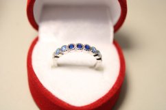 Prsteň-farebné zirkóny-rhódium-striebro