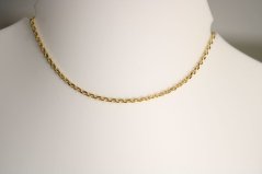 Pozlátená strieborná retiazka UNISEX, vzor Anker, 45cm, 2,21g, 925/1000