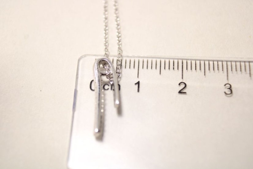 Strieborný náhrdelník so zirkónmi, rhodium, 43-48 cm, 1,86 g, 925/1000