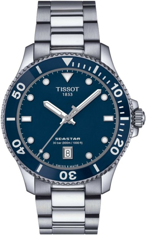 Pánske hodinky TISSOT SEASTAR 1000 40MM - Dámske/Pánske: Pánske, Typ zapínania: Preklápacia pracka s poistkou, Sklíčko: zafírové, Napájanie: batéria Quartz, Vodotesnosť: 300M/30ATM