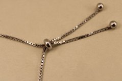 Náramok- číre zirkóny- sťahovacie zapínanie- rhódiované striebro