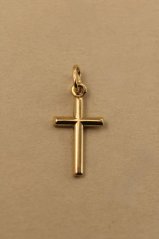 Prívesok- krížik- žlté zlato- 14 karátov