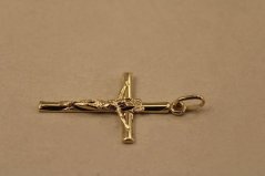 Prívesok- Ježiš na kríži- žlté zlato- 14 karátov