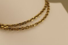 Retiazka- vzor Anker- vysoký lesk- pozlátená chirurgická oceľ