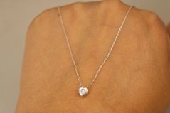 Celebritka-Srdce-Číry zirkón-Anker-Biele zleto-14k