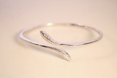 Strieborný pevný náramok v tvare hada, rhodium, 17 cm ,10,95 g, 925/1000