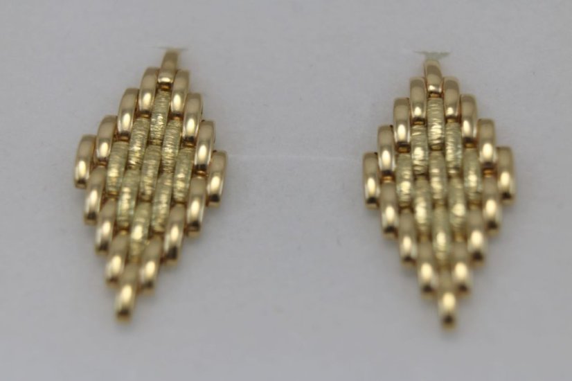 Náušnice visiace žlté zlato 3,33g 14k 585/1000 - Farba zlata: Žltá, Váha (g): 3,33, Rýdzosť: 14 karátov 585/1000