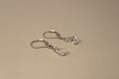 Strieborné náušnice swarovski crystals dúhovej farby, striebro, klasické zapínanie, 2,05g, 925/1000