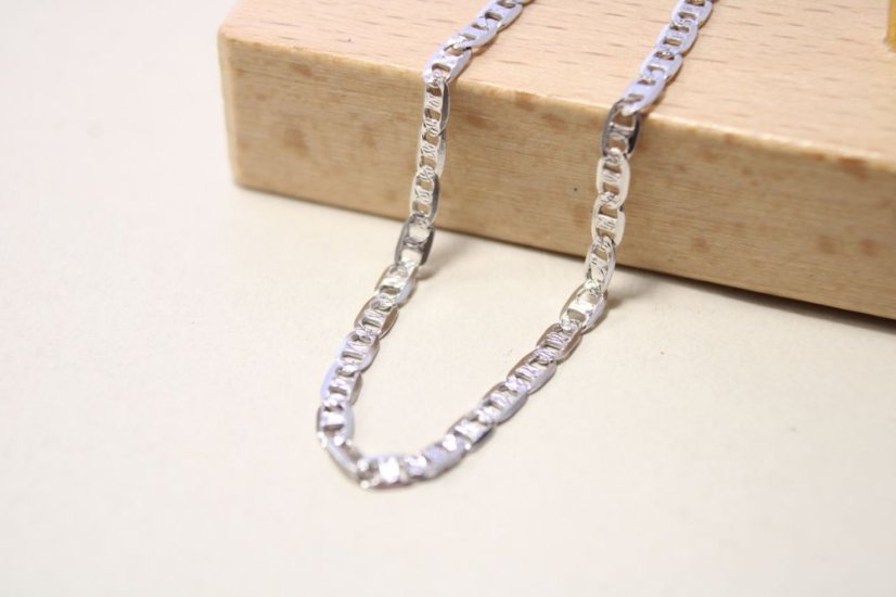 Strieborný náramok gravírovaný Marina gucci, rhodium, 17,5 cm, 1,86 g, 925/1000