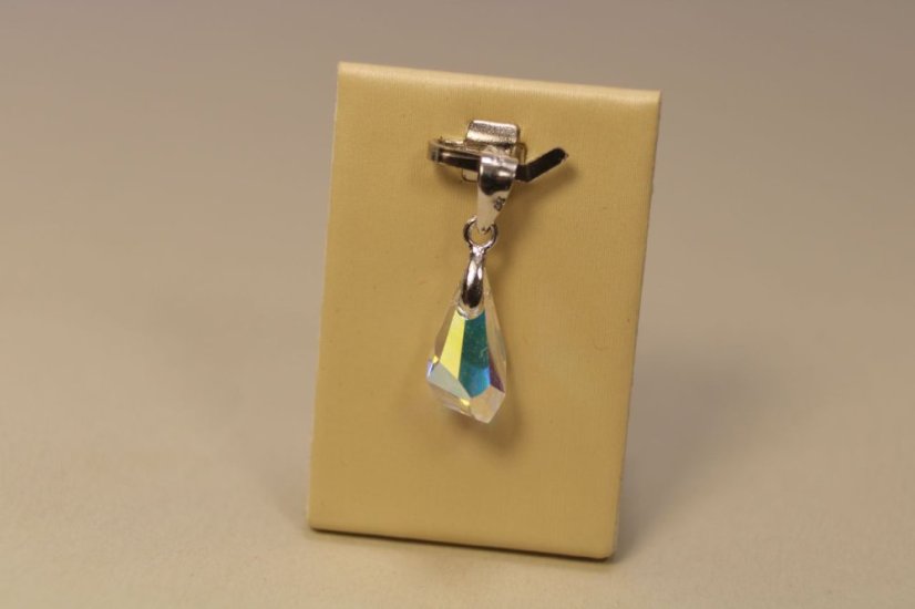 Strieborný prívesok swarovski crystals číry meniaci farbu, striebro, 0,76g, 925/1000