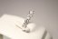 Strieborný prstienok s čírymi zirkónmi, rhodium, veľkosť 58, 3,19 g , 925/1000