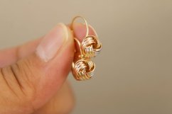 Náušnice-Kĺbko-Patent- Viacfarebné zlato- 14k