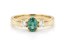 Prsteň- smaragd 0,40 ct- diamanty 0,08ct- žlté zlato- 14 karátov