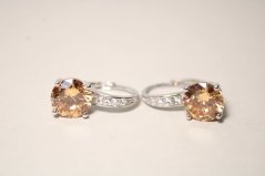 Náušnice-visiace-farebný zirkón-rhodium-patent-striebro