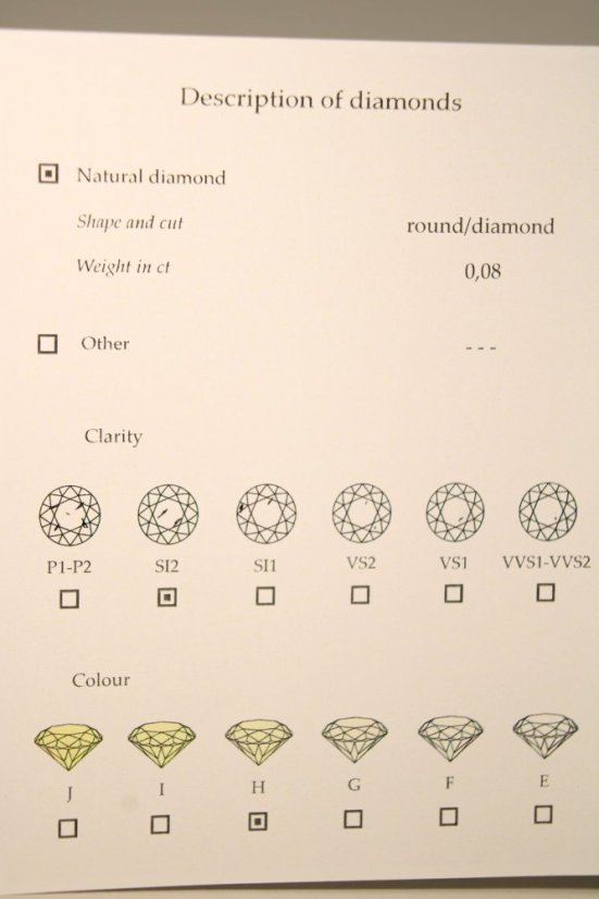Zlatý prívesok krížik s diamantmi 0,08 ct H/Si2, žlté zlato, 0,73 g, 14 karátov 585/1000