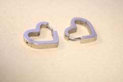 Náušnice- srdcia- zacvakávacie- chirurgická oceľ