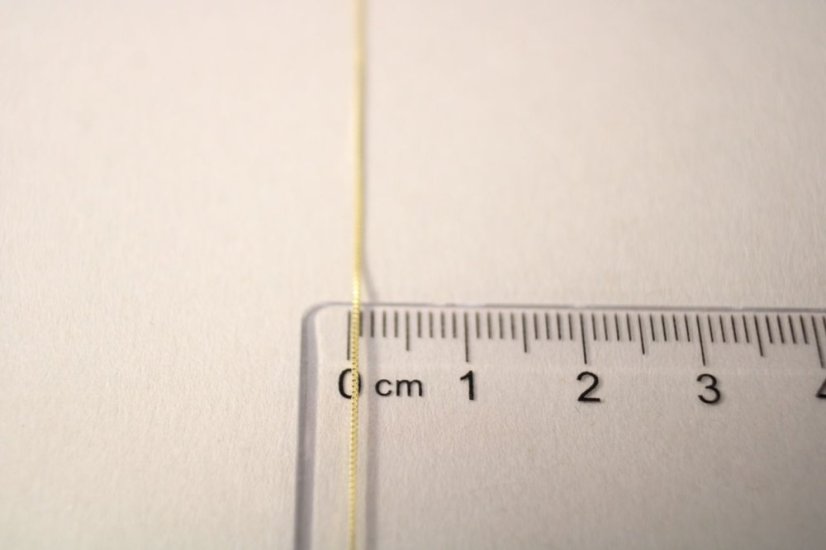 Zlatá retiazka Cube - kocka zo žltého zlata, 36 cm, 0,75 g, 14 karátov 585/1000