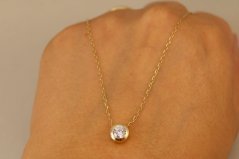Celebritka-Kruh-Číry zirkón-Anker-Žlté zlato-14k