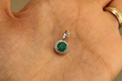 Prívesok - Achát - číre zirkóny - rhodium - striebro