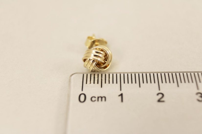 Náušnice-Kĺbko-Puzetky-Žlté zlato-14k