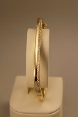 Náramok - obdlžník - číre zirkóny - pozlátené striebro