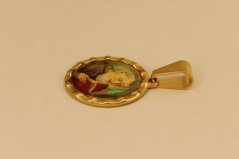 Prívesok- medaila Sv. Benedikta- pozlátená chirugická oceľ