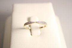Prsteň- diamanty- H/Si2- žlté zlato- 14 karátov