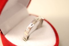 Prsteň- ruženec- biele zlato- 14 karátov